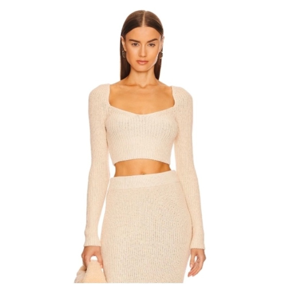 ALC Olivia Crop Sweater in Beige- Size XS.